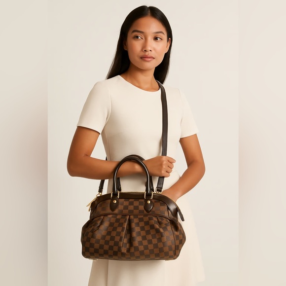 281 Preloved Louis Vuitton Damiere Ebene Trevi PM ($$ Marked Down 2-10-2024) - Picture 1 of 15